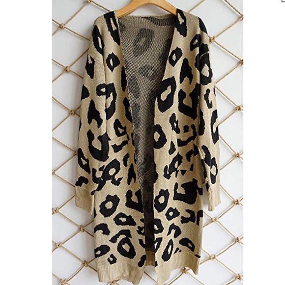 ‘VITA’ Long Leopard Print Cardigan - Picture 5 of 8